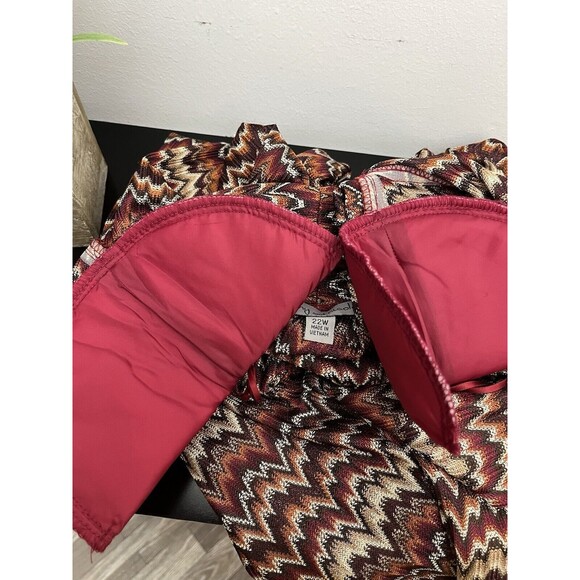 Danny And Nicole Women’s Cardigan Plus Size 22W Geometric open Front - Picture 7 of 8